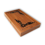 Backgammon carved wooden (oak), model "ND-007ML"