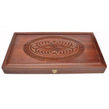 Backgammon carved wooden (oak), model "RND-101"