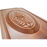 Backgammon carved wooden (oak), model "RND-101"