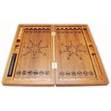 Backgammon carved wooden (oak), model "Lion"